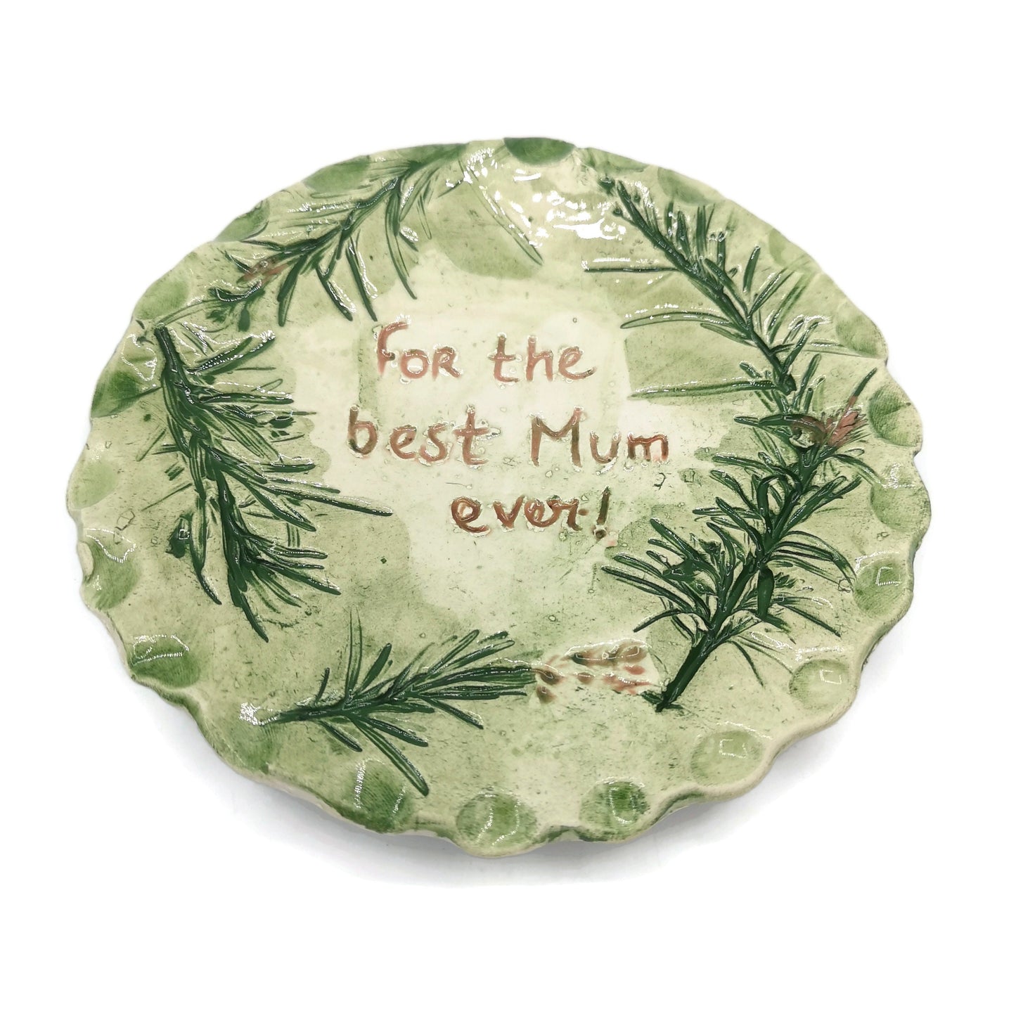 ceramic trinket dish clay, leaf ring dish, best mom ever gift, mothers day gift from daughter, mom birthday gift from son, step mom gift - Ceramica Ana Rafael