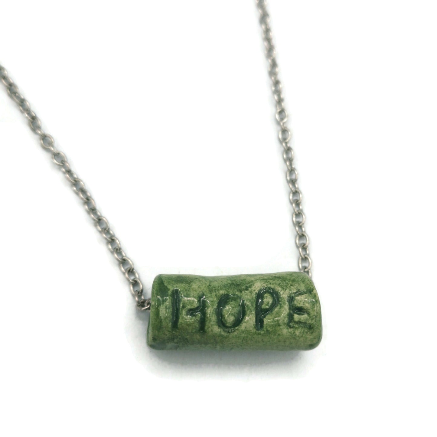 Trendy Necklace Hope Bead, Best Gifts For Her, Meaningful Aesthetic Necklace Gift For Women, Mom Birthday Gift From Daughter, Best Sellers - Ceramica Ana Rafael