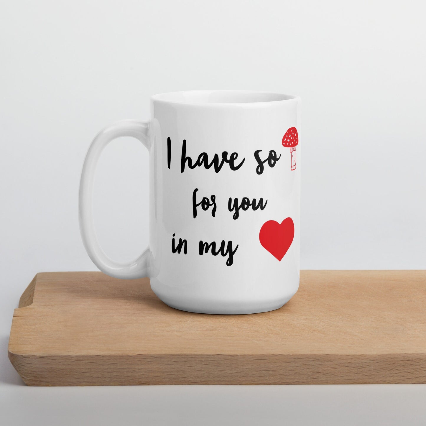 Taza de cerámica con nombre personalizado para mujer, taza grande con forma de hongo, regalos personalizados para ella, taza blanca con diseño impreso en negro y rojo