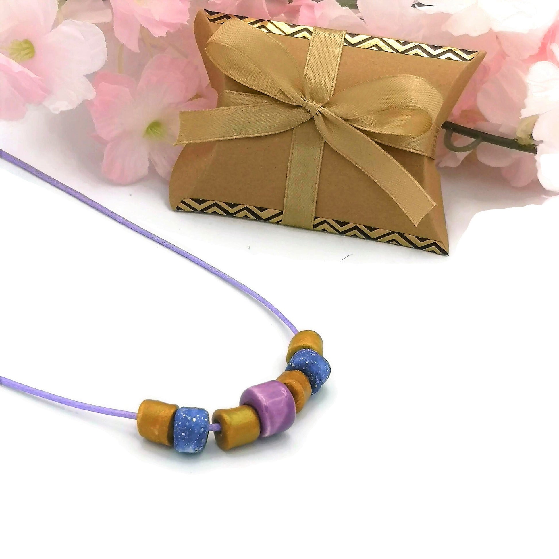 Everyday Necklace, Trendy Beaded Necklace Best Gifts For Her, Colorful Aesthetic Mothers Day Gift From Daugher, Boho Statement Necklace - Ceramica Ana Rafael