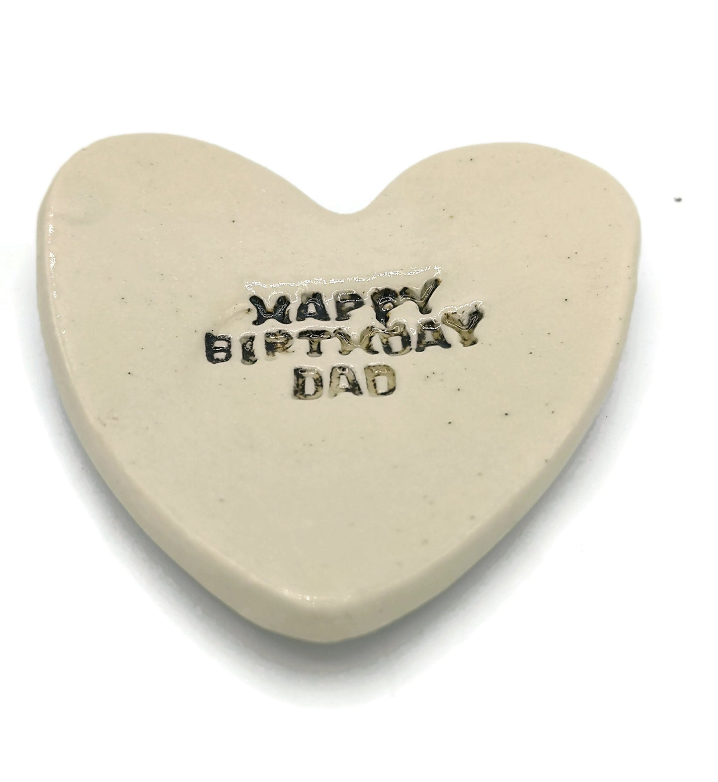 Handmade Ceramic Ring Holder Heart Shaped, Clay Trinket Dish, Step Dad Gift From Son, Ring Dish Trending Now, Best Seller Dad Birthday Gift - Ceramica Ana Rafael