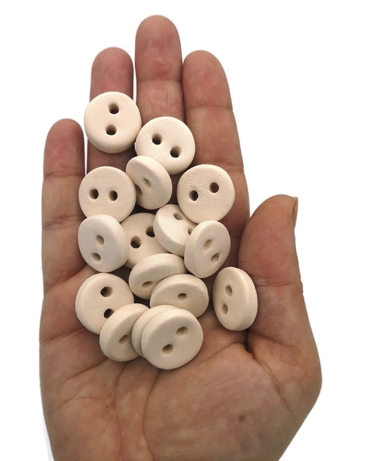 Handmade Ceramic Bisque Sewing Buttons Set Ready To Paint, Blank Unfinished Unpainted Craft Kit, Best Sellers Clothing Accessories - Ceramica Ana Rafael
