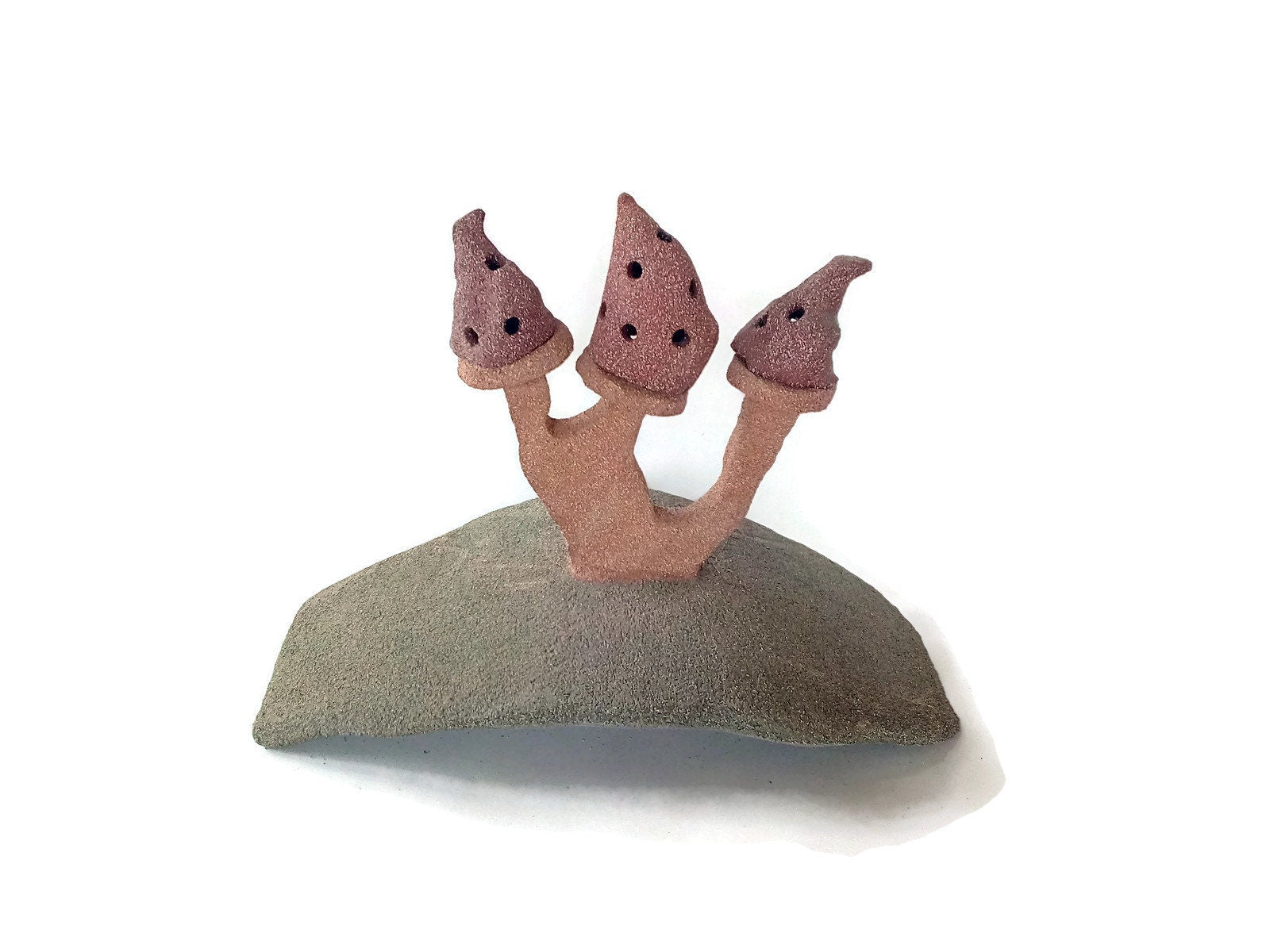 handmade ceramic mushroom sculpture, weird office desk accessories for women, mushroom lovers gift, best sellers, unique wedding gift couple - Ceramica Ana Rafael