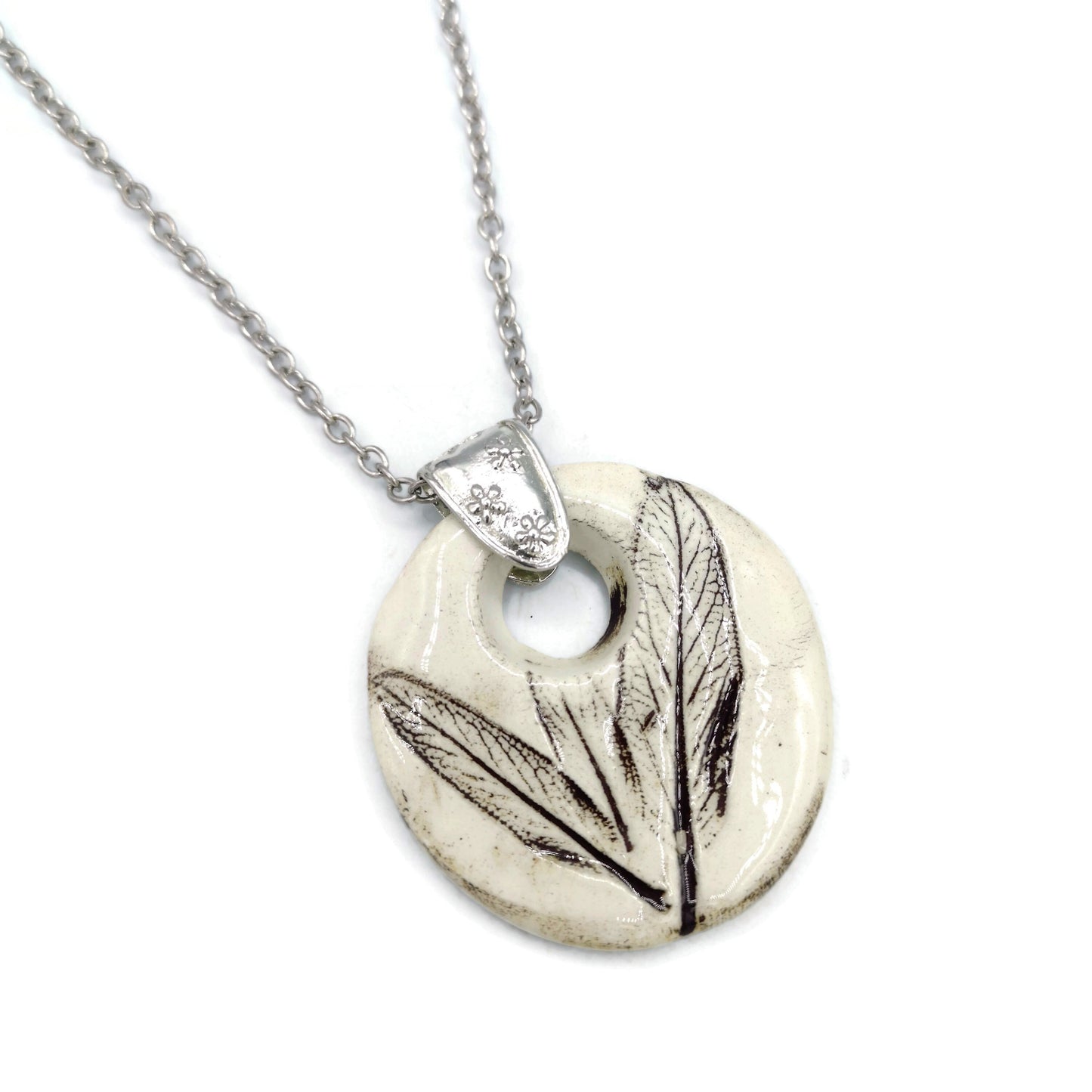 Leaf Choker Necklace Pendant, Best Gifts For Her, Everyday Necklace Plant Mom Gift For Women, Mom Birthday gift From Daughter - Ceramica Ana Rafael