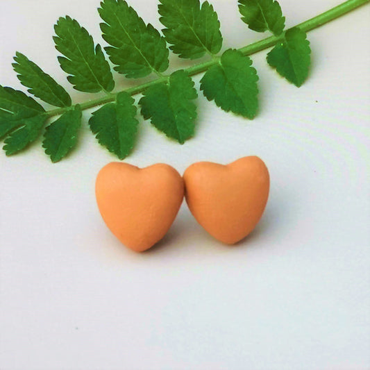 Heart Stud Earrings For Women, Minimalist Novelty Cute Stud Earrings Dainty, Best Gifts For Her, Unique Valentines Day Gift For Girlfriend - Ceramica Ana Rafael