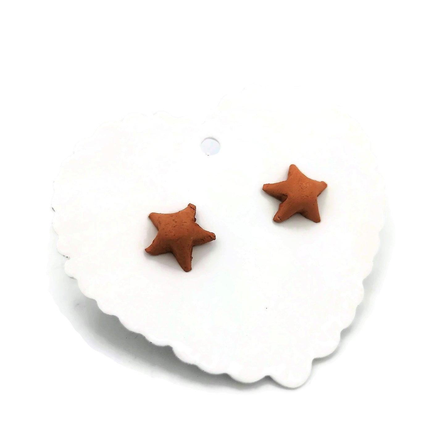 Star Stud Earrings For Women, Minimalist Novelty Cute Stud Earrings Dainty, Best Gifts For Her, Unique Starfish Earrings For Girls - Ceramica Ana Rafael