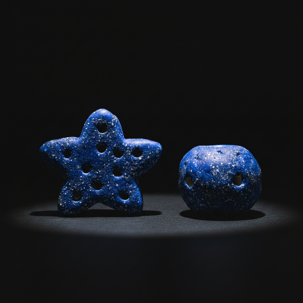 Hero Image – Sparkly Blue Ceramic Beads