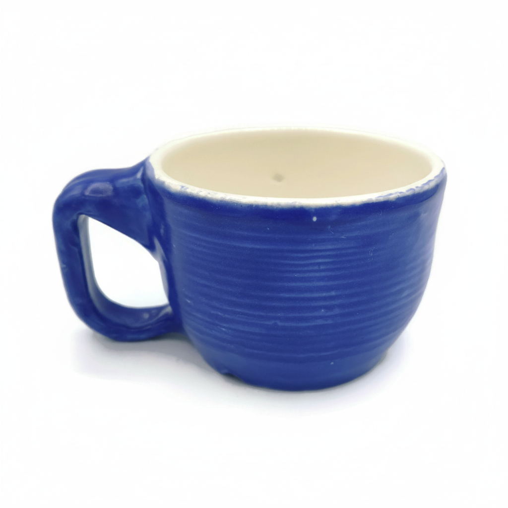 Handmade royal blue mug product details