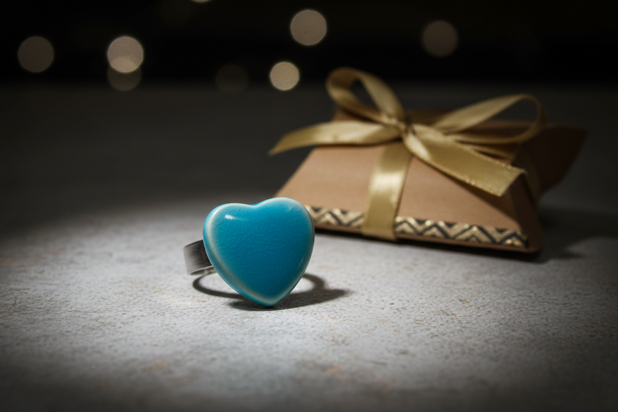 Hero Photo - Turquoise Blue Heart Ring