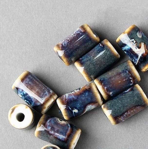 ceramic tube beads for macrame