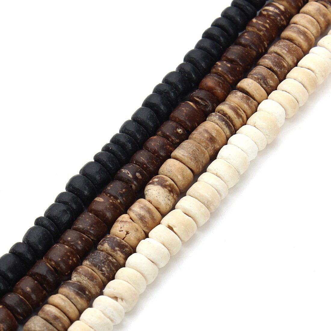 110Pc Wooden Coin Beads – 5/8/10mm Large Hole Beads for Jewelry & Macrame