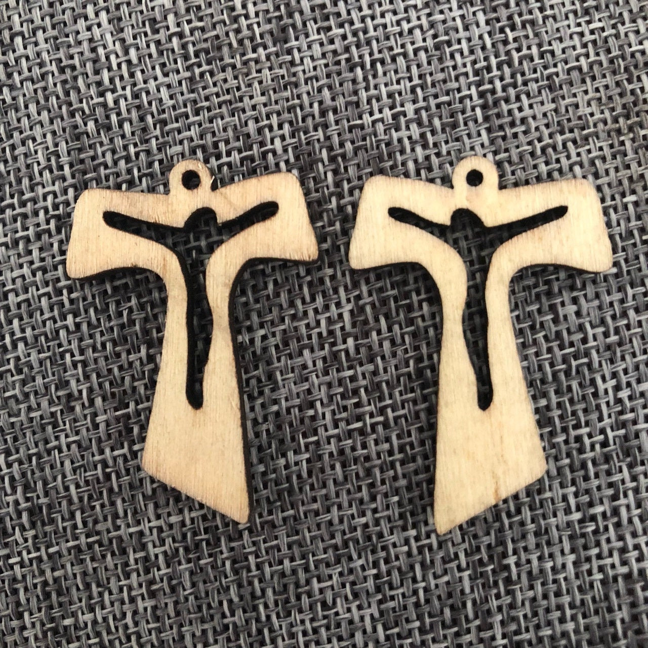 50 Wooden Cross Pendants 40mm – Christian Jewelry Making Charms
