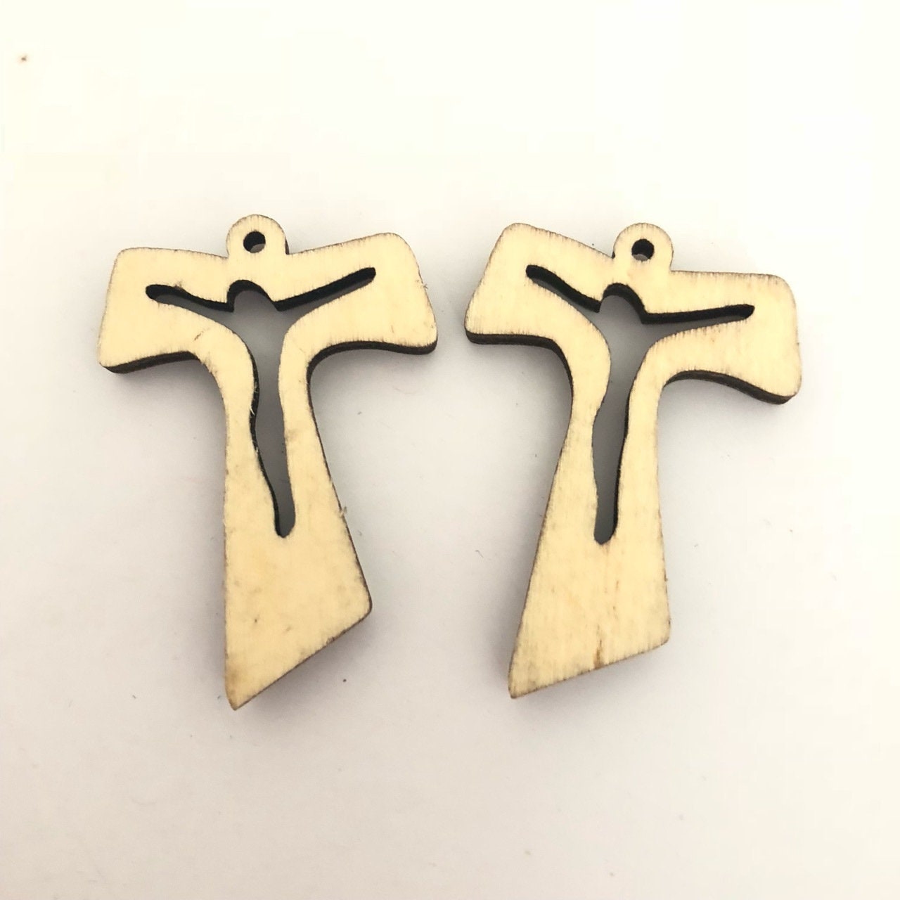 50 Wooden Cross Pendants 40mm – Christian Jewelry Making Charms