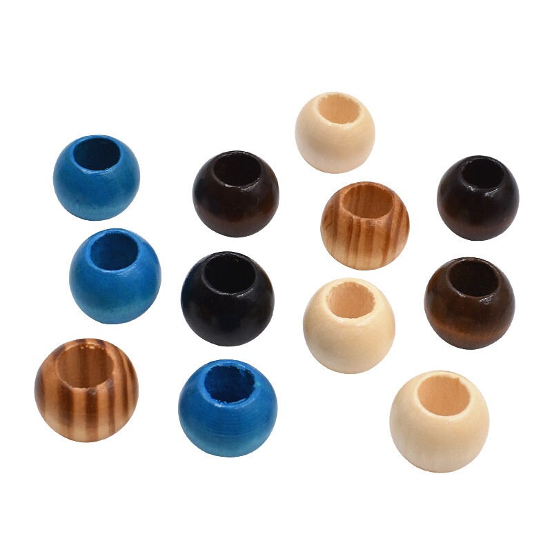 Extra Large Wood Beads for DIY Crafts – 20mm with Large 10mm Hole