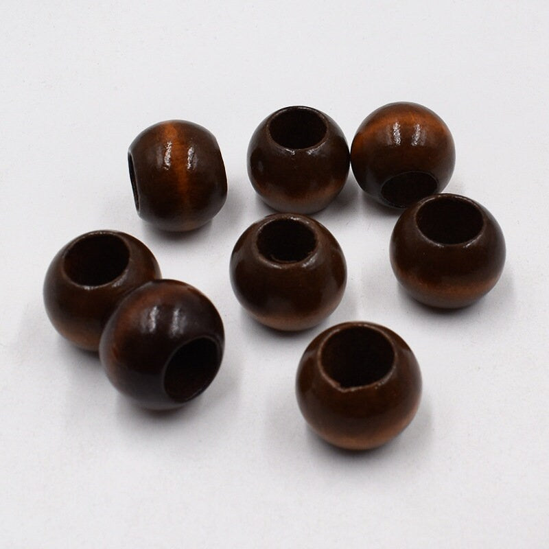 Extra Large Wood Beads for DIY Crafts – 20mm with Large 10mm Hole