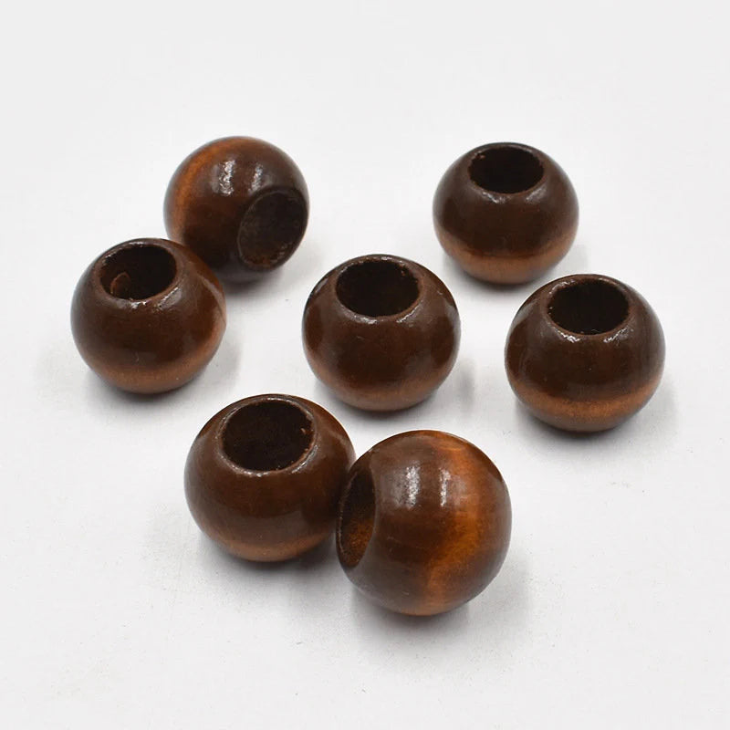 Extra Large Wood Beads for DIY Crafts – 20mm with Large 10mm Hole