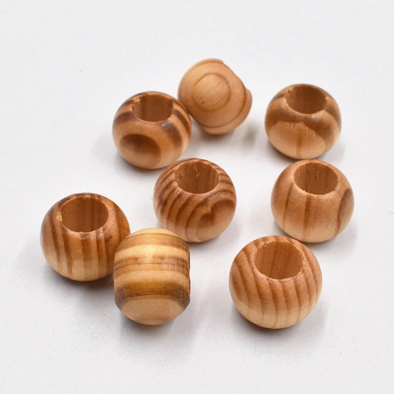 Extra Large Wood Beads for DIY Crafts – 20mm with Large 10mm Hole