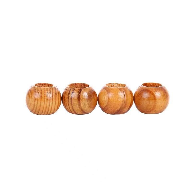 Natural Round Large Wooden Beads for Macrame & Crafts - 100% Wood