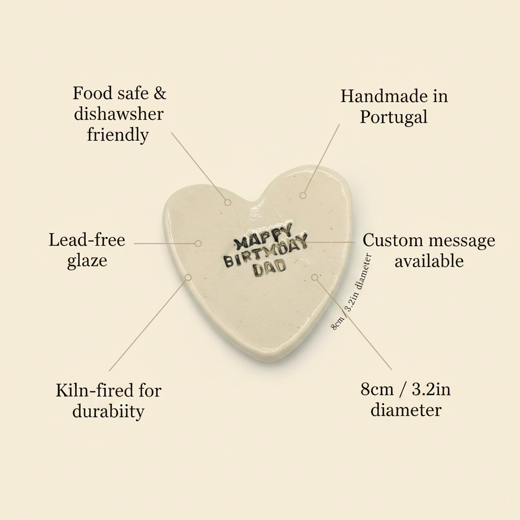 8cm ceramic heart trinket dish