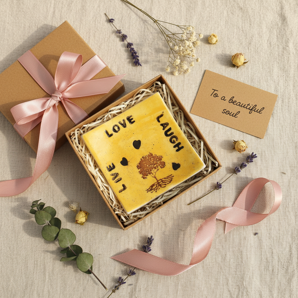 Handmade square ring tray for jewellery and keepsakes