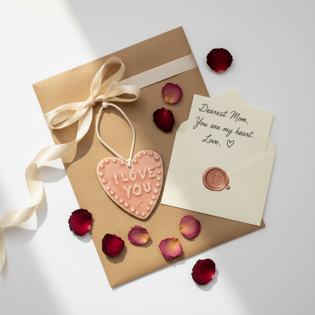 Pink heart ornament for Valentine's Day