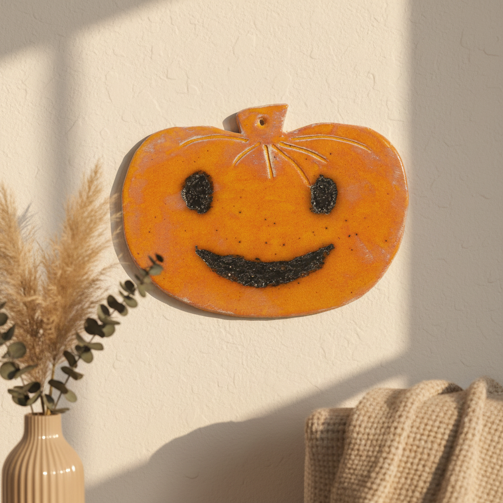 Lifestyle – Ceramic Pumpkin (large, product-dominant)