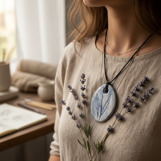 Lifestyle – Lavender Leaves Pendant