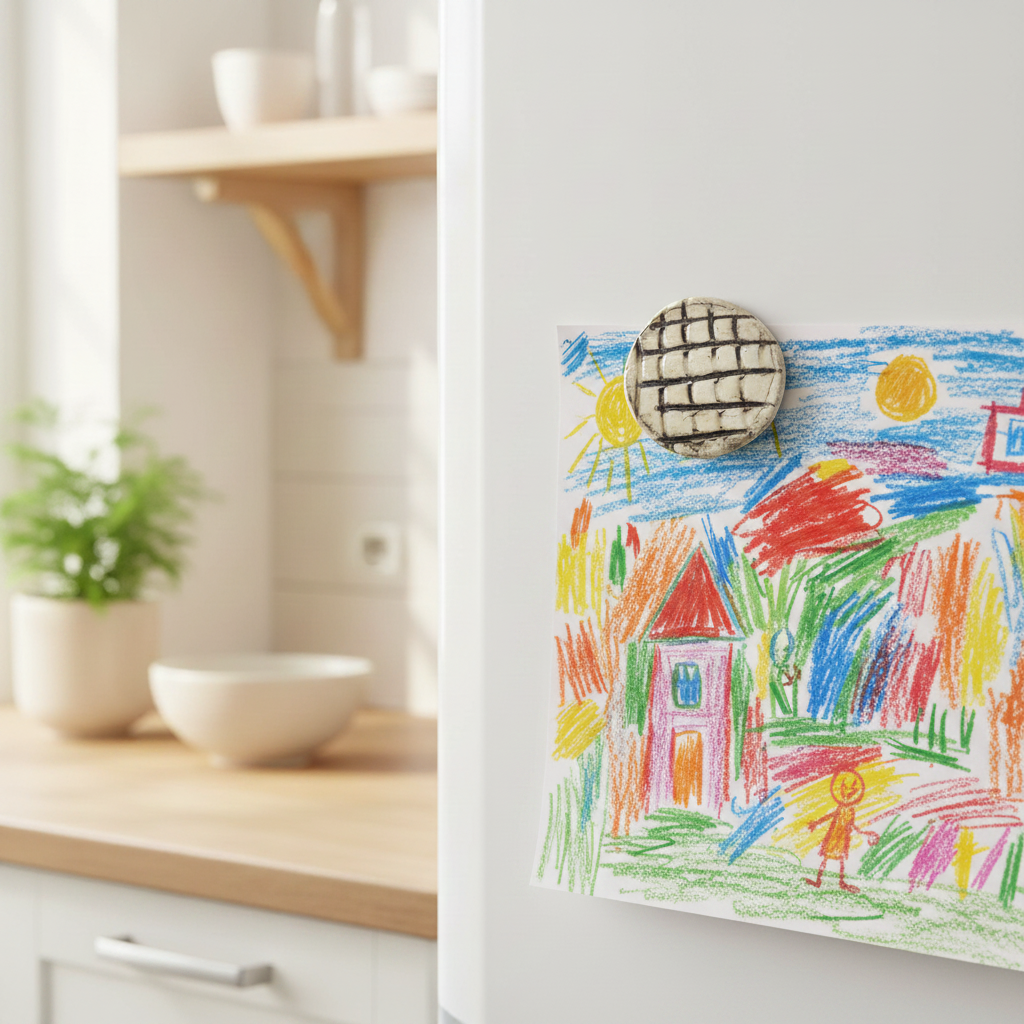Lifestyle – Magnet with Children's Drawing on Fridge