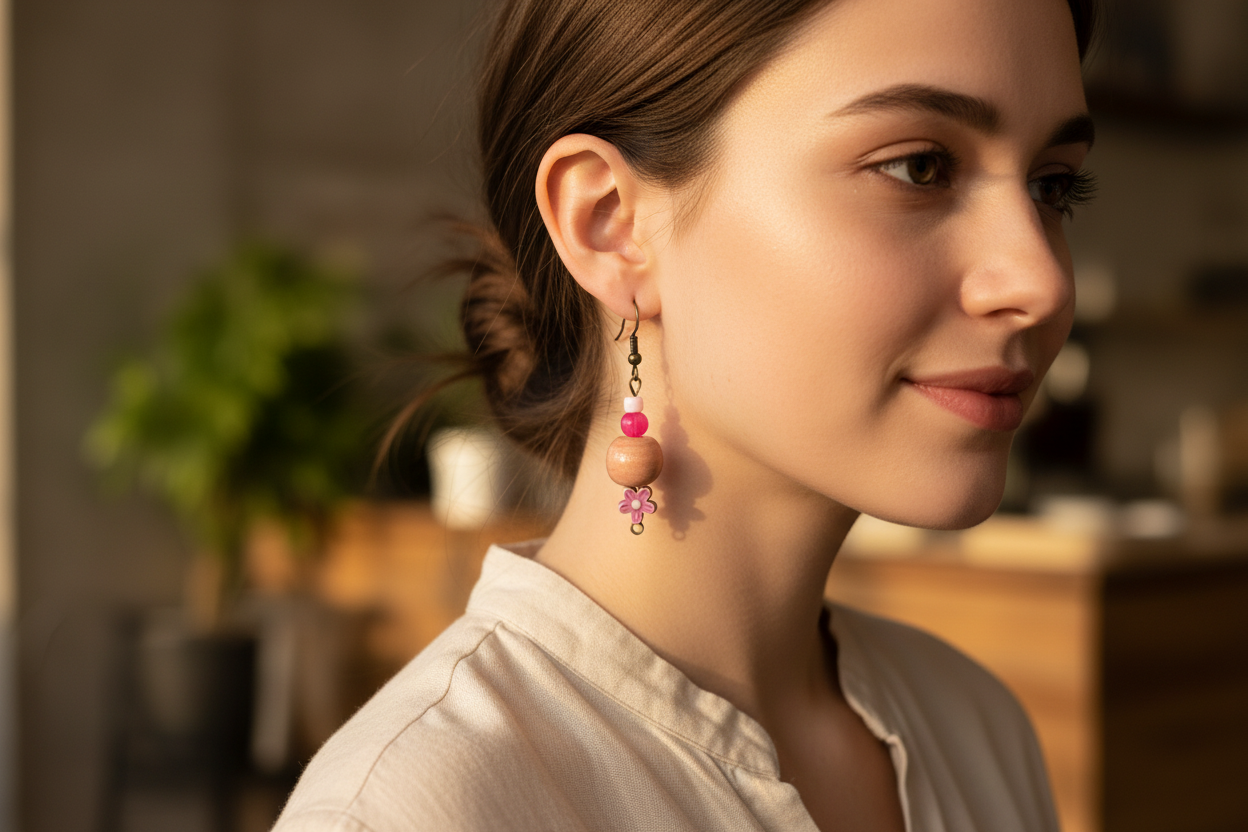 Lifestyle Photo - Earring on Model