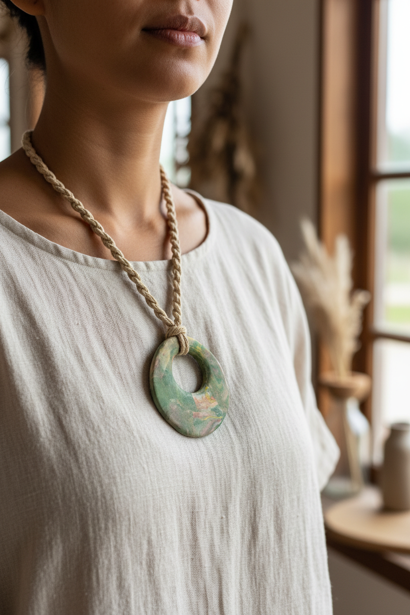 Model – Macrame Necklace