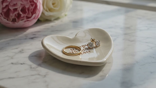 Handmade Heart-Shaped Ring Dish – Perfect Birthday Gift for Mom, Step Mom, or Daughter